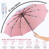 leznazik Folding Umbrella Anti-UV Compact Durable Folding Umbrella Auto Open