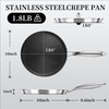 Innerwell Nonstick Crepe Pan 10 inch Stainless Steel Crepe Pan