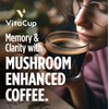 VitaCup Focus Mushroom Coffee Grounds, with Lions Mane, Chaga, B