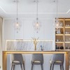 FLSFU Modern Mini Chandelier,White Retro Crystal Light Fixtures Ceiling Mount