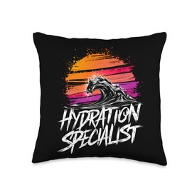 Hydration Specialist H2O Water Meme Waterboy Hydrated Homie Throw Pillow