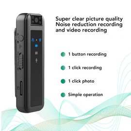 Mini Body Camera Video Recorder, Wearable Body Cam with Night Vision, HD 1080P Pocket Video Camera with LED Indicator Light Clip,Mini Body Camera for Home Outdoor