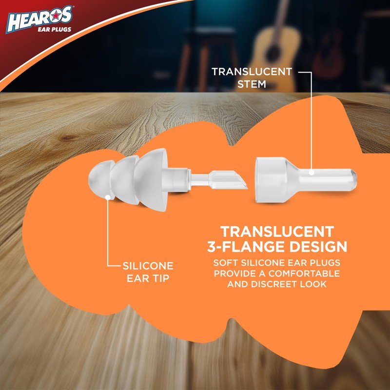 HEAROS High Fidelity Series Ear Plugs with Free Case, NRR