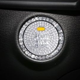 CUCHIYUN Bling Car Engine Push to Start Button Cover Push to Start Button Cover Trim Stickers Compatible with Mazda 3 (14-19) 6 CX3 CX5 CX9 MX-5 Miata