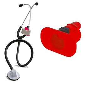StatGear Stethoscope Tape Holder - Medical Items for Nurses, Paramedics, EMT, EMS - Red