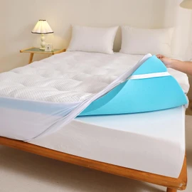 4 inch Dual Layer Queen Mattress Topper for Back Pain Relief，2 Inch Cooling Gel Memory Foam Plus 2 Inch Pillow Top Mattress Pad Cover 15% Viscose Made from Bamboo, with 6-16 Inch Deep Pocket (Queen)