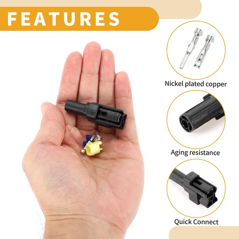 Partuto Oil Pressure Sensor Connector Plug Inner Male Female Wire