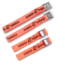 Tie-Down Strap Kit - Cam Buckle Tie-Down Straps for Dog Crate - Security Straps for Trucks - 5,100 LB Break Strength - Combination (2) 8 ft. & (2) 14 ft. (Blaze Orange)
