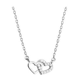 Sofia Milani - Women's Necklace 925 Silver - With Zirconia Stone - Heart Pendant - 50053