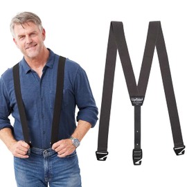HIKERS - Upfitter Hidden Suspenders for Men Under Clothes - 3 Point Belt Loop