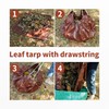 TARPAL 5x5 Feet(2pack) Small tarp with Drawstring Tarp Waterproof Brown