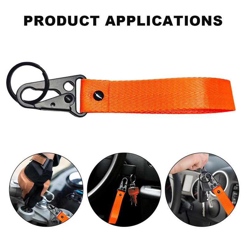 ZNDAW Motorcycle Keychain, Fabric Multifunctional Motorcycle Key Chain Holder, Anti-Lost