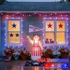 YEGUO Red White and Blue Globe String Lights, 33ft 100LED