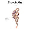 L.FORTUNA·YF Brooches, women girls Amethyst Diamond Inlaid Flower Pin Brooch