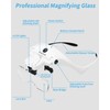 PERMUST Lupenbrille mit Licht, Vergrößerungsbrille,Brille USB Ladung mit 4 LED