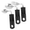 SOLUSTRE 3-Piece Flexible Cutlery Portable Utensils Cutlery Made of Stainless