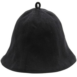 TeamOneDay Sauna Hat, Sauna Hat, Women's, Men's, Towel Fabric, 2-Ply, Washable, Solid, Perfect Gift, Black