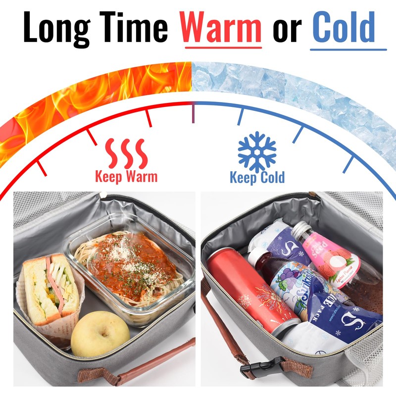 Genteen Lunch Box for Men Women Adults Kids - Insulated