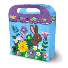 MerryStockings Easter Egg Basket Felt Tote Kit Felt Tote Kit. DIY, Sequins, Embellishments and Instructions, a Complete kit Ready for Your Creativity to Decorate for Easter!