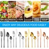 24-Piece Stainless Steel Utensils Set Include Forks Knives Spoons Silverware