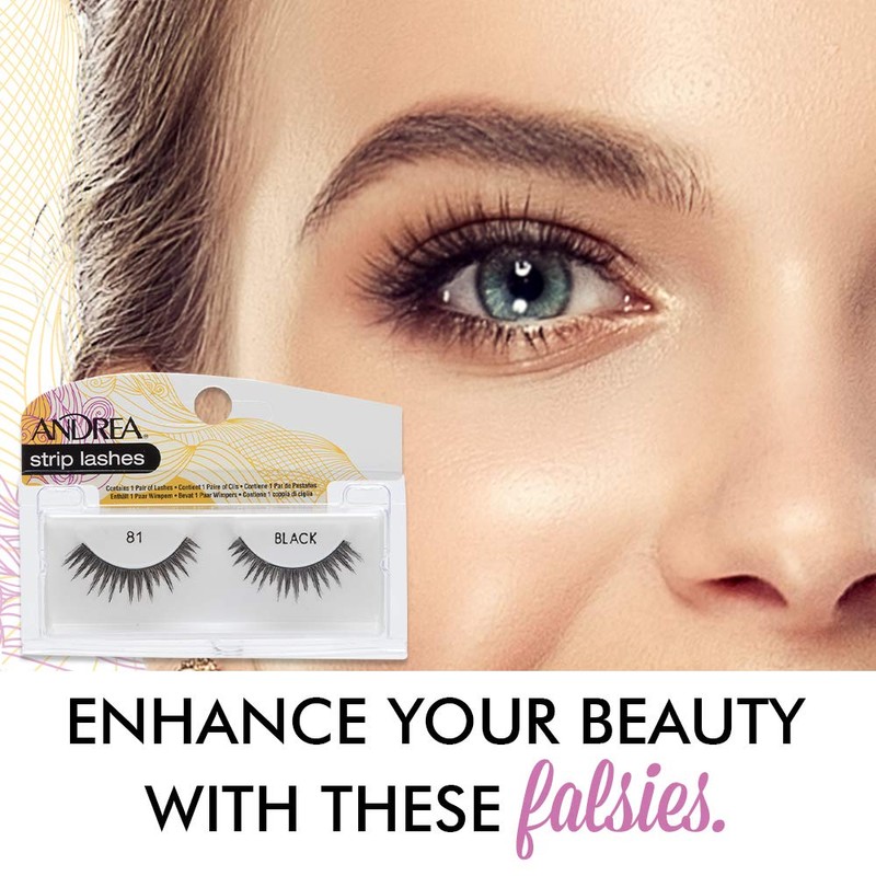 Andrea False Lashes Style 81 - Black, 4 pack