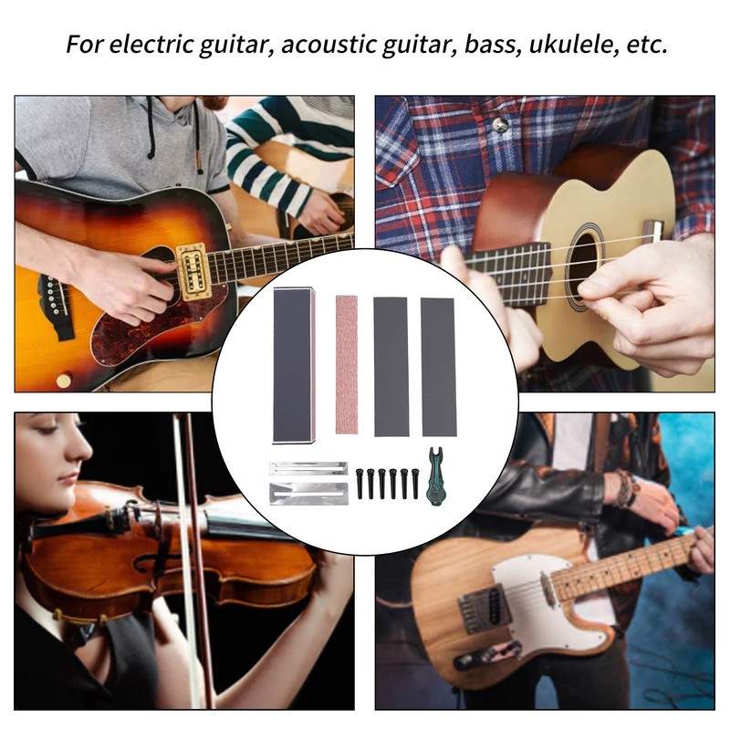 Guitar Polishing Tools Fret Gasket Bridge Pins and Puller Grinding