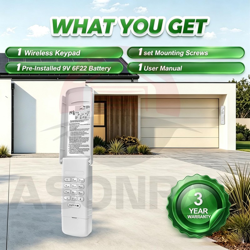 878Max Universal LiftMaster Garage Door Opener Keypad Replacement