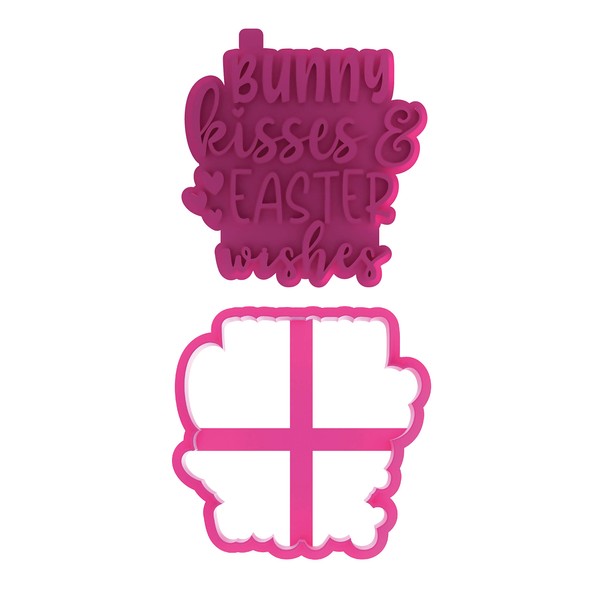 LissieLou Bunny Kisses and Easter Wishes Cookie Cutter and Stamp