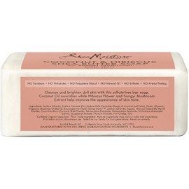 Sheamoisture Bar Soap for Dull, Dry Skin Coconut and Hibiscus Sulfate Free Soap Bar 8 oz