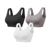 Vinfact 3 Pack Striped Sports Bras for Women Removable Padded