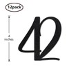 Black Glitter 42nd Birthday Centerpiece Sticks, 12-Pack Number 42 Table