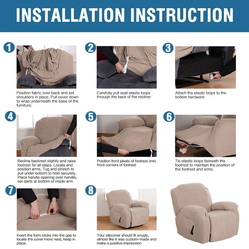 H.VERSAILTEX Super Stretch Recliner Cover Recliner Couch Covers Recliner Chair