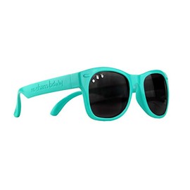 Roshambo Junior shades age 5-12year 100% UVA/UVB Protection Completely Unbreakable Sunglasses (Teal/White)