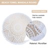 LIFKOME Unique Round Beach Towel Mandala Bath Towel Microfibre Sand