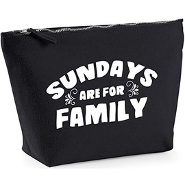 Hippowarehouse Sundays Are For Family printed make up cosmetic wash bag 18x19x9cm
