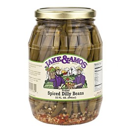 Jake & Amos Pickled Spiced Dilly Beans 32 Oz. (2 Jars)