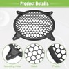 Motoforti 6" Auto-Lautsprechergrills Abdeckungsgitter mit Schrauben ABS Schwarz - 4