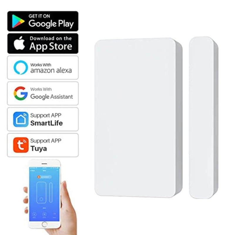 Tuya Smart WIFI-Türsensor, intelligenter Fensterkontaktsensor, erkennt den Öffnungs-/Schließstatus der Tür/des