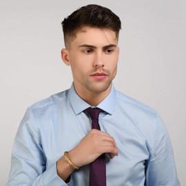 Namana Cuff Bracelets for Men. Stainless Steel Braided Bracelet for Men. Mens Bracelet in Gold or Silver Colour. Mens Jewellery with Gift Box