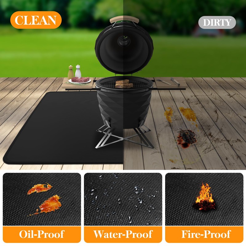 VANITURE Super Extra Large Under Grill Mats for Outdoor Grill