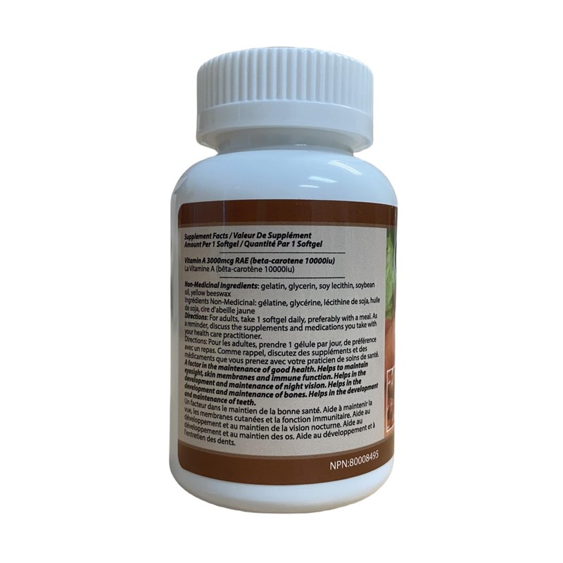 Beta-Carotene 10000iu 250s [1 bottle] by Total Natural, Vision Care,