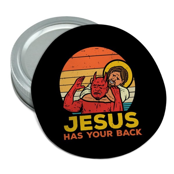 Graphics & More Jesus Has Your Back Round Rubber Non-Slip
