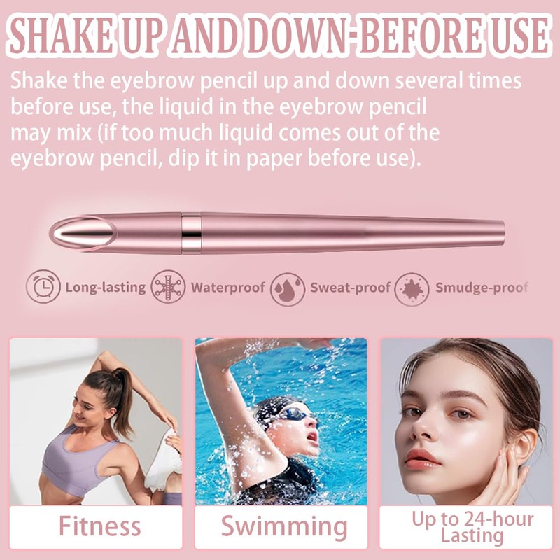 2025 Magic Eyebrow Pencil, 3D Microblading, with 4 Fork Tips,