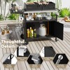 Giantex Outdoor Grill Cart with Storage Cabinet, Patio Kitchen Island
