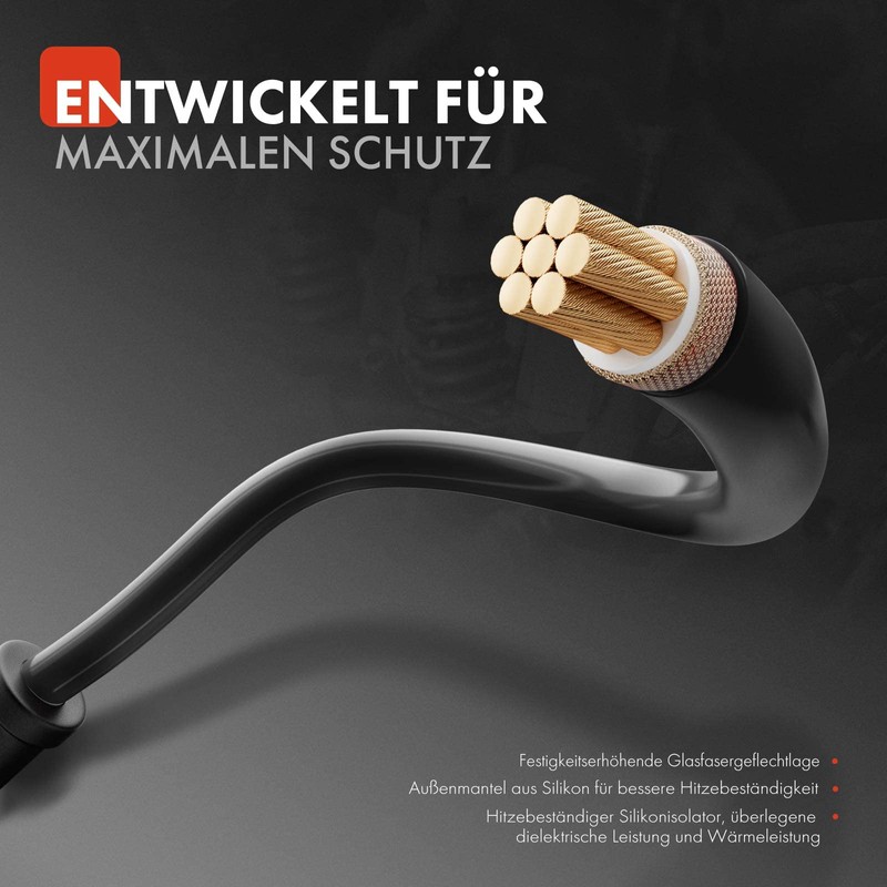 Frankberg 4x Ignition Cable Set Petrol Compatible with Atos MX
