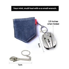 Multifunctional Stainless Steel Pliers & Mini Wrench Tool Set - Compact 5-in-1 Multipurpose Pliers & Wrench Set with Sheath - Tool Kit for Camping, Auto, Outdoor - Durable, EDC Multi Tool Set