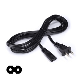 THE CIMPLE CO Figure 8 Power Cord (2 Prong) with Copper Wire Core - Non Polarized for Satellite, CATV, Game Systems, and More - NEMA 1-15P to C7 C8 / IEC 320 - UL Listed - Black, 25 Feet (7.5 Meter)
