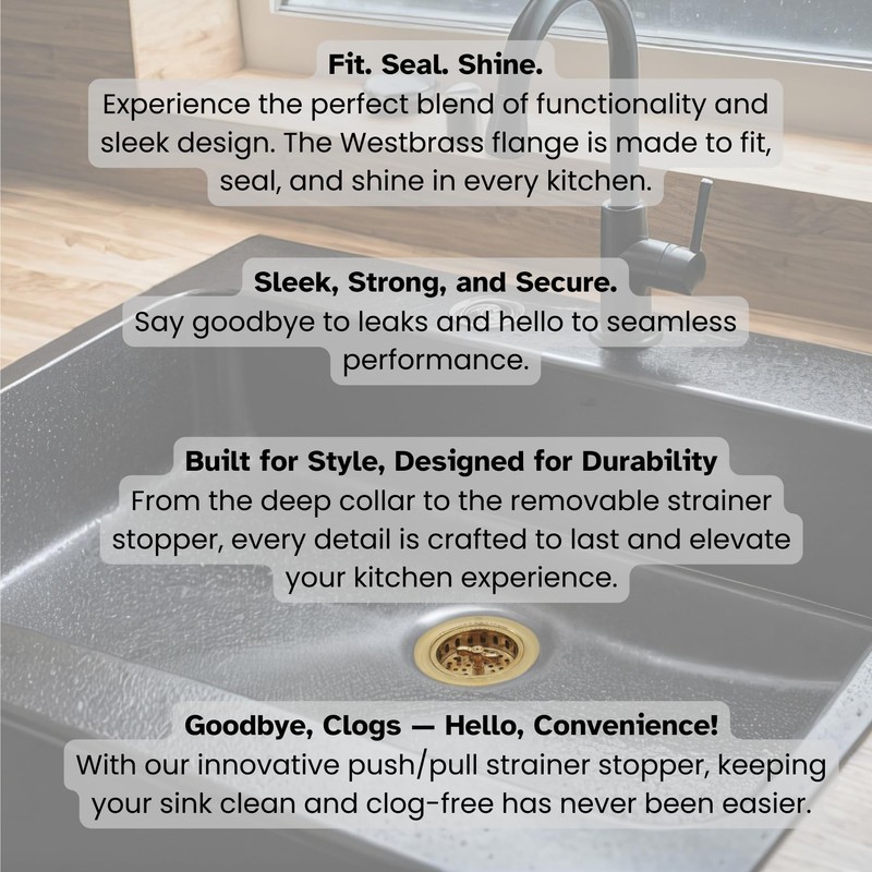 Westbrass R213-01 Wing Nut Style Large Kitchen Basket Strainer, Polished