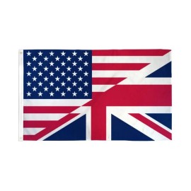 FI 3x5 USA UK Friendship Poly Flag Banner Brass Grommets 100D
