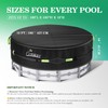 UIRWAY 15 Ft Round Pool Cover with Reflective Strips, Swimming